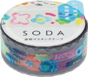キングジム　ソーダ　透明マステ（ペタル）