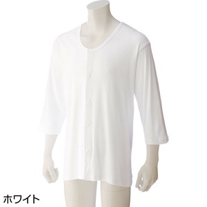7分袖大寸ホックシャツ
