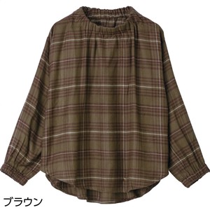 首元ゴムゆったりブラウス