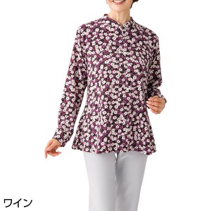 ロングファスナーペプラムブラウス
