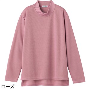 後ろ長め薄起毛タック衿Tシャツ