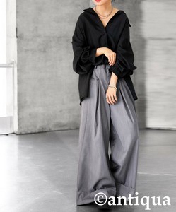 [antiqua] Cropped Pant Ladies fashion Wide Pants