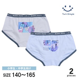 エモフォトショーツ2枚組 140/150/160/165 (3511) 女児 下着 パンツ