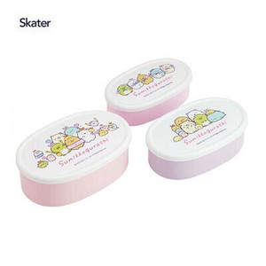 便当盒 角落生物 抗菌加工 洗碗机对应 Skater 3件每组