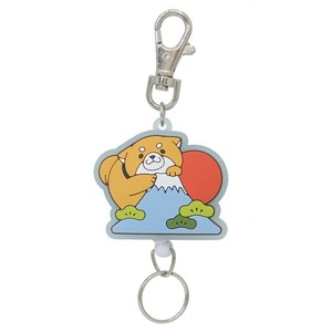 【キーホルダー】忠犬もちしば ラバーリールキーホルダー 富士山