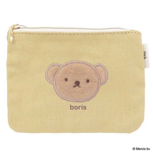 【ポーチ】ミッフィー ミニフラットポーチ BRUNA FLUFFY APPLIQUE ボリス