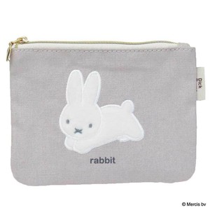 【ポーチ】ミッフィー ミニフラットポーチ BRUNA FLUFFY APPLIQUE ウサギ