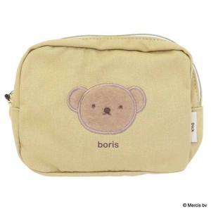 【コスメポーチ】ミッフィー スクエアポーチ BRUNA FLUFFY APPLIQUE ボリス