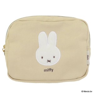 【コスメポーチ】ミッフィー スクエアポーチ BRUNA FLUFFY APPLIQUE