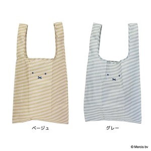 【エコバッグ】ミッフィー ショッピングバッグS フェイスストライプ