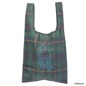 【エコバッグ】ミッフィー ショッピングバッグS チェック グリーン