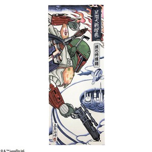 STAR WARS スター・ウォーズ 浮世絵風/ボバ・フェット 手ぬぐい タオル　タペストリー　日本製