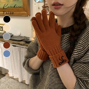 手袋《指穴付きリボンニットグローブ 全5色》