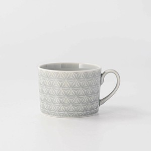 小田陶器 吉祥-kissho- 8.5cm切立カップ  麻の葉 薄灰[日本製/美濃焼/和食器]