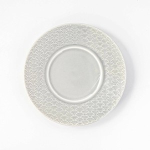 小田陶器 吉祥-kissho- ソーサー  青海波 薄灰[日本製/美濃焼/和食器]