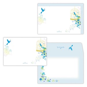 【グリーティングカード】ミニメッセージカードセット 4枚セット セット青い鳥2