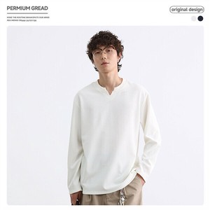P23113 Tシャツトッブス 長袖 2025秋新作 メンズ パーカー 無地 ファッション 日系