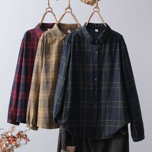 衬衫 新商品 棉 格子图案 衬衫