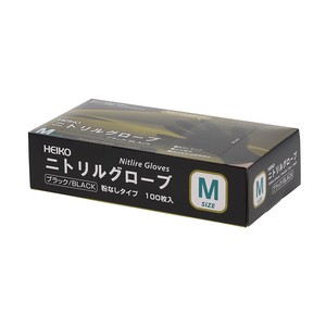 ヘイコーニトリルグローブ　ブラック　M　100枚入