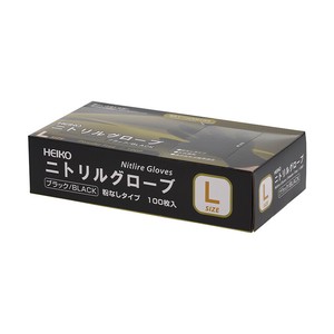 ヘイコーニトリルグローブ　ブラック　L　100枚入