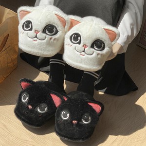 【2025新作】【うれしいロープライス】韓国デザインふかふかねこちゃんスリッパサンダル