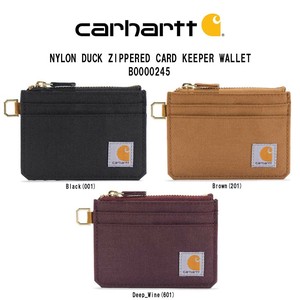 Carhartt(カーハート)カードケース カードキーパー ナイロン ファスナー ポケット ウォレット B0000245