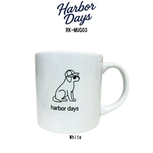 HARBOR DAYS(ハーバーデイズ)マグカップ オリジナル シンプル 犬 キャラクター 200ml 陶器 RK-MUG03