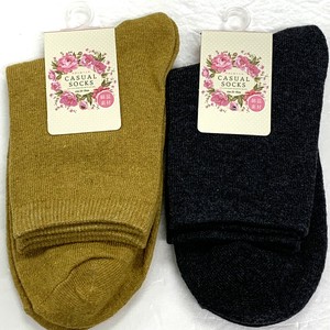 【ベーシックな年間売れ筋】婦人　綿混　平編み　無地ソックス