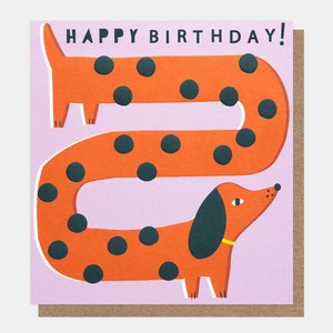 【caroline gardner】HAPPY BIRTHDAY SPOTTY SAUSAGE DOG