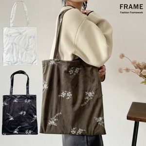 2025年新商品 托特包 花朵 丝绒