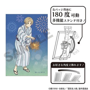 ■2025AW　先行予約■　夏目友人帳　アート缶バッジ　夏目 貴志/花火