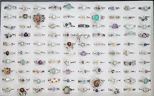 Ring Natural Stone One size fits all Rings 100-pcs