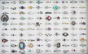 Ring Natural Stone One size fits all Rings 100-pcs