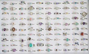 Ring Natural Stone One size fits all Rings 100-pcs