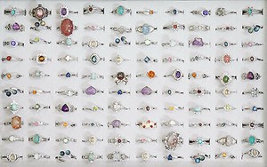 Ring Natural Stone One size fits all Rings 100-pcs