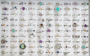 Ring Natural Stone One size fits all Rings 100-pcs