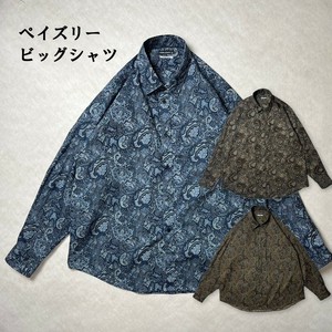 衬衫 图案 佩斯利 宽松衬衫 休闲 日本制造