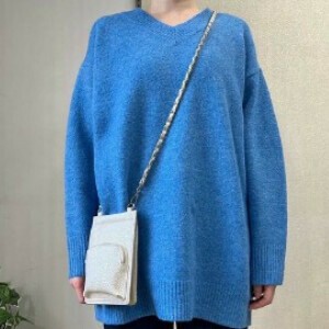 毛衣/针织衫 V领 黑 女士 毛衣 蓝色 粉色