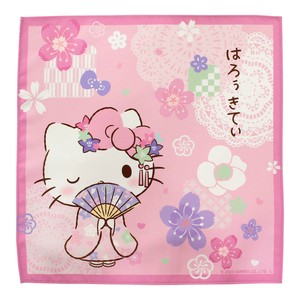 和服袋 Hello Kitty凯蒂猫 梅花 粉色 风吕敷 钩花 和服