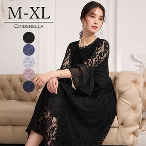 【M-XL】咲き誇る総レースが、女性らしさを引き立てるエレガントなドレス。