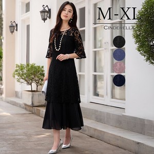 【M-XL】繊細なレースが華やかに映える、上品なドレス。