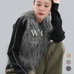 【2025/AW/新作】〈トップス〉存在感のあるシャギーでスタイルを格上げ◎ランダムフェイクファーベスト