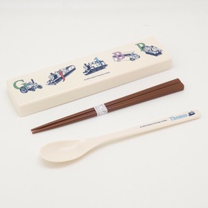 ≪新商品≫【きかんしゃトーマス】　引フタコンビ　箸＆スプーンセット　 抗菌<日本製>