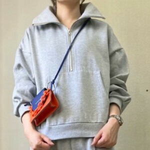Sweatshirt Beige Half-Zip black Casual