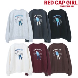 运动衫 刺绣 圆领 RED CAP GIRL