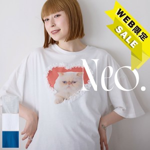 【セール価格】■Neo.■ レースハート猫 Tシャツ　◎WEB限定販売◎