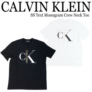 《即納》CALVIN KLEIN■ Tシャツ■半袖■SS Text Monogram Crew Neck Tee