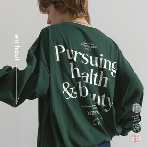 OE天竺 ロゴ プリント スポーティー Tシャツ ロンT 長袖【2025秋冬新作】
