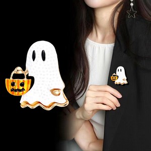 ハロウィン　幽霊　カボチャ　ブローチ 卒業式   ブローチ つき 入学式 入園式  華やか　ブローチ キラキラ
