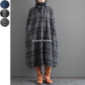 Casual Dress Check Shirt Dress [A/W NEW]